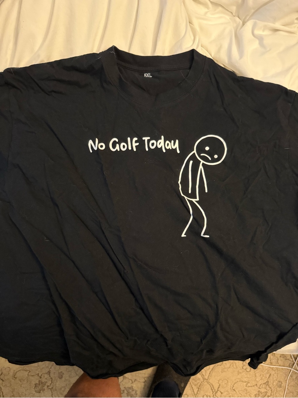 No Golf Today Graphic Tee - Black